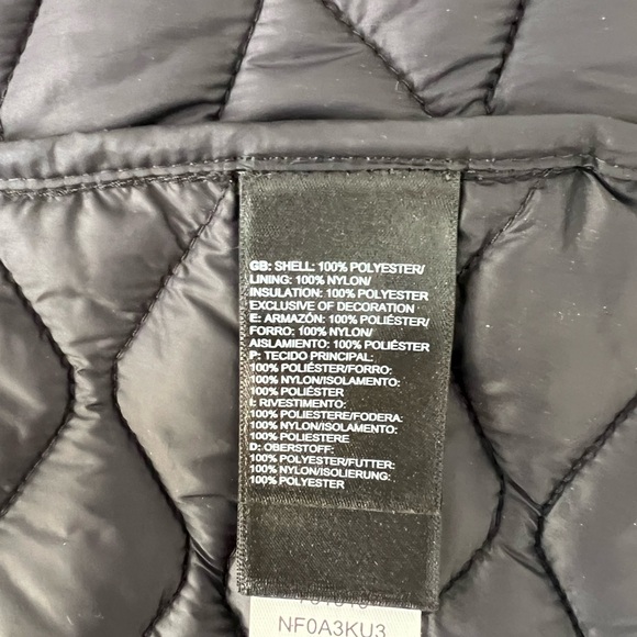 North Face Women’s Primaloft Thermoball jacket Multi Glitch Print Zip Up M LN - Picture 6 of 10